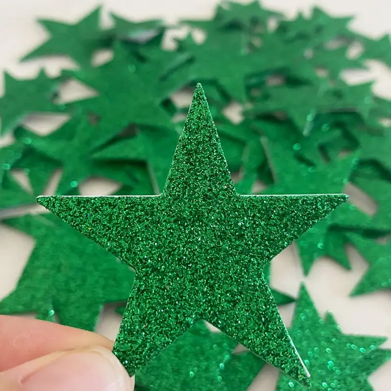 3-d Silver Star Glitter Foam Dimensional Stickers