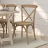 Bardstown Bistro Style Wooden Dining Chair - Medium Natural White Grain - High X-Back 1