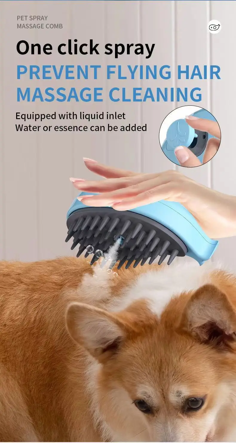 Cat Steam Brush Steamy Dog Brush 3 in 1 Electric Spray Cat Hair Brushes for Massage Pet Grooming Comb Hair Removal Combs