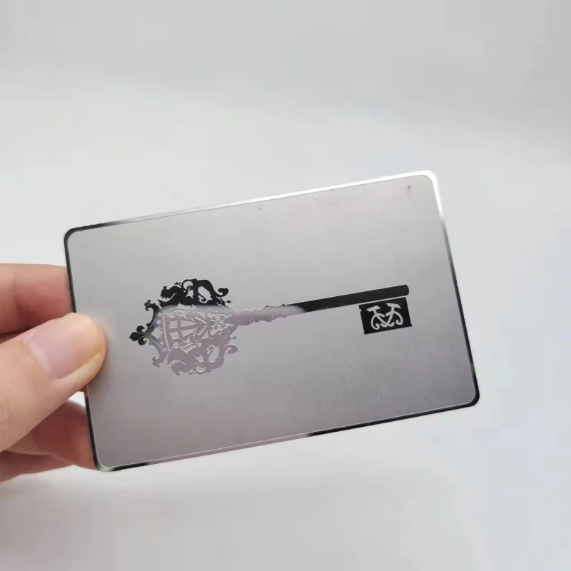 

100pcs NFC Metal Card 85.5*54*0.8mm Business Card Mirror Finish Crafted Custom Logo Printed Matte Black Gold Silver Pink