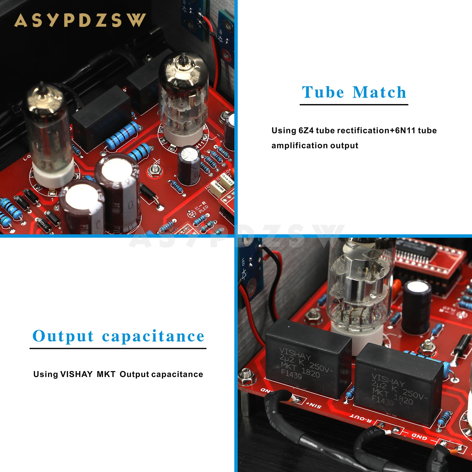 HIFI Stereo 6Z4+6N11 Tube decoder R2R NOS AD1865+CS8412 Audio AD1865 DAC (DAC Chip optional) 6