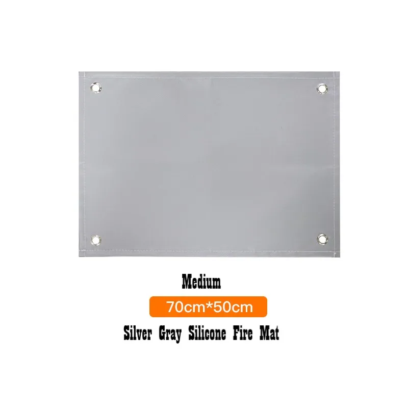 70*50CM Medium Double-Sided Silicone Coated Fireproof Pad Heat Insulation Flame Retardant High Temperature Resistance
