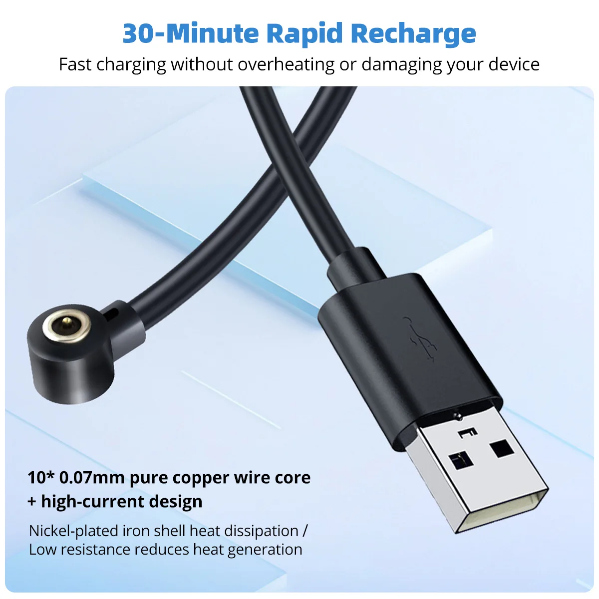 Smart Ring USB Charging Cable with 2-Pin Dock Connector
