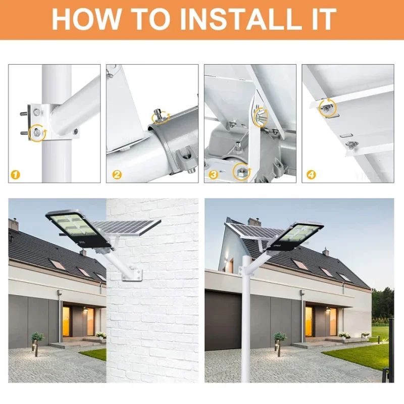 Super bright Split solar street light led lamp led street lamp led wall light Waterproof LED Solar Street Light Backyard Street Lamps Security Flood Lighting wall lamp