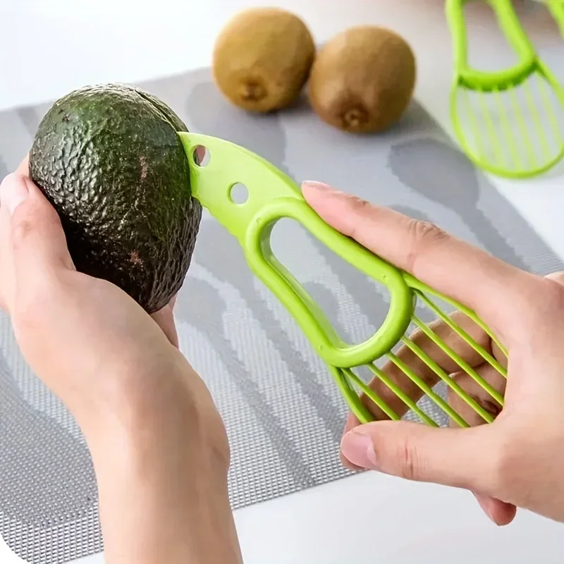 Avocado Slicer Avocado Mango Kiwi Fruit Pulp Separator Multifunctional Fruit Pit Remover Kitchen Fruit Peeler Plastic FruitKnife