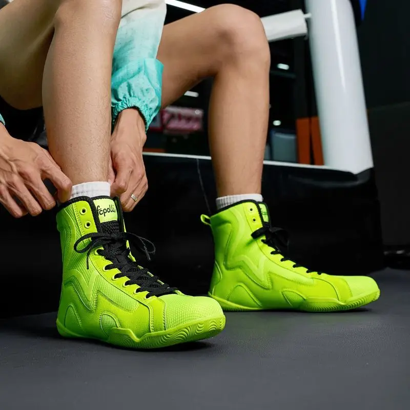 Men's Comfortable Non-slip Wrestling Shoes Air Wearable Sneakers Multicolor Lightweight Boxing Shoes Wrestling Sneakers