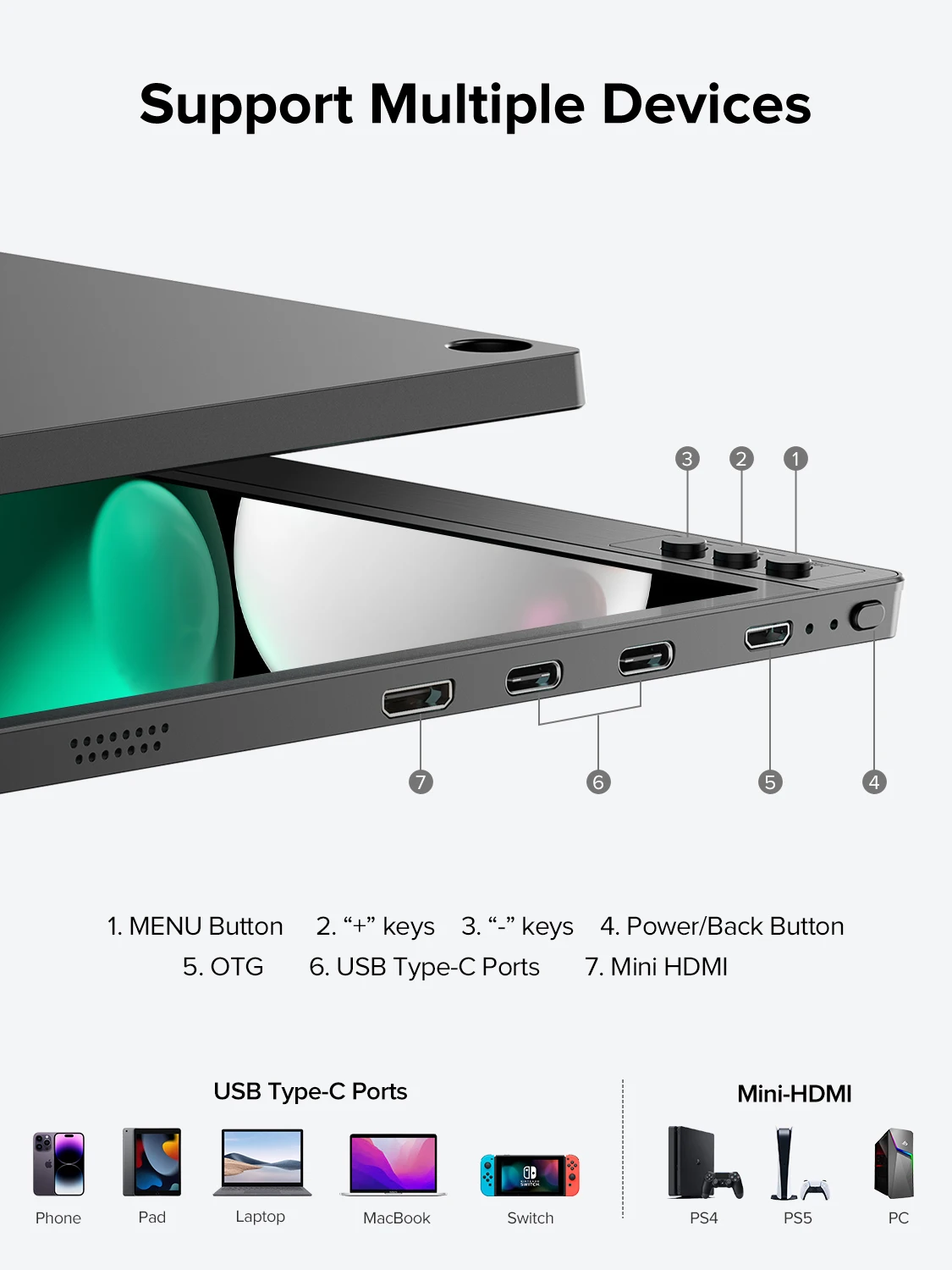 EVICIV 16.1 144Hz ޴   HDR Ʈ   ɾ Ե 100% sRGB 1080P FHD  ÷ Ʈ PC PS5 Mac Xbox ġ ܺ  ° ȭ