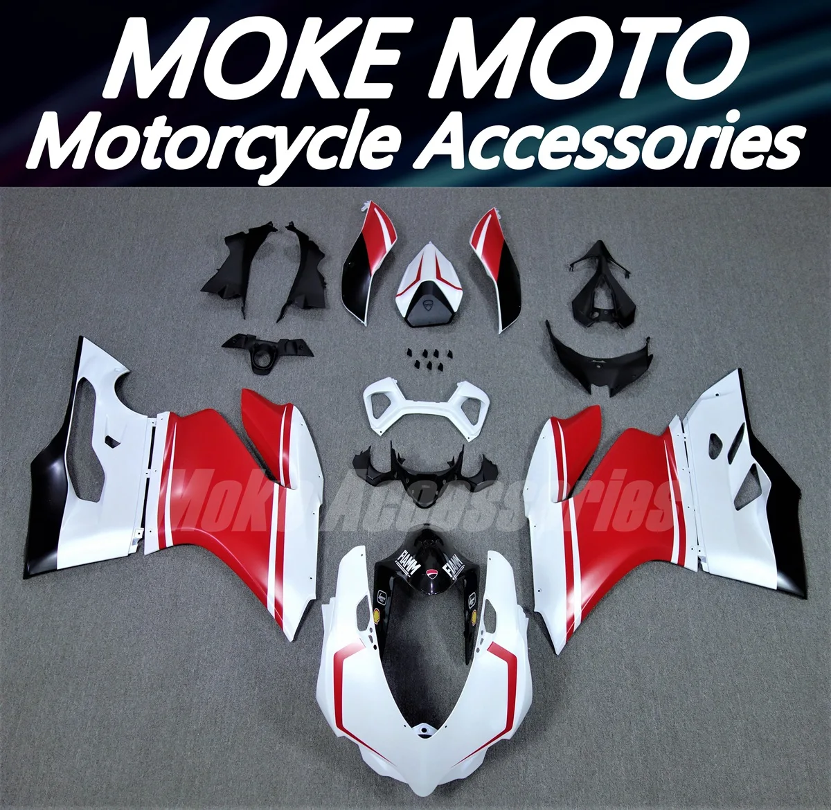 

Fairings Kit Fit For Panigale 899 1199 2012 2013 2014 Bodywork Set High Quality Injection Matte Pearl white Red