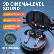 

Wireless Earphones Bluetooth-5.0 Waterproof Sports Headphone with LED Power Display Stereo Earbuds Gaming Headsets for Samsung