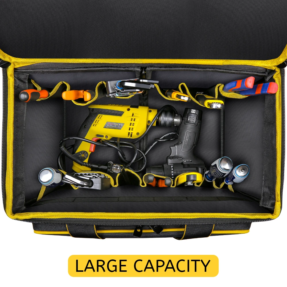 윈헌트 롤링 공구 가방, 텔레스코핑 고무 손잡이 및 고하중 휠 포함, 롤링 가방, 조절 가능한 텔레스코핑 손잡이