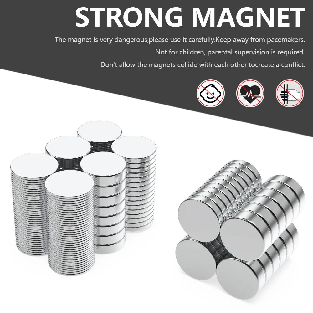 N35 Superstarker Neodym-Magnet, rund, NdfeB, leistungsstark, permanent magnetisch, Magnete, Kühlschrankmagnet, 15 x 1, 15 x 2, 15 x 3 mm – Detail 5