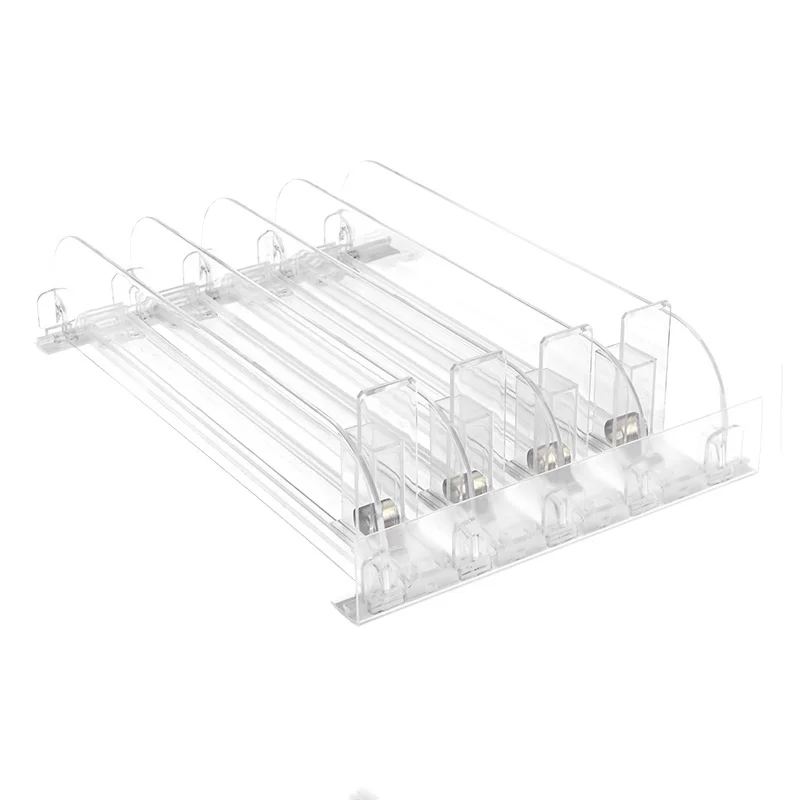 Pusher W1.8cm Plastic Divider Partition Automatic Pushing System for Store Shelf Rack Drink Bottle Packages Arrangement 1Pack