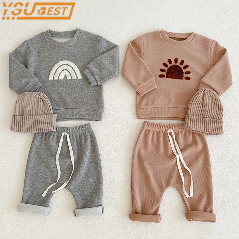 FashionKidsClothesSetToddlerBabyBoyGirlPatternCasualTops