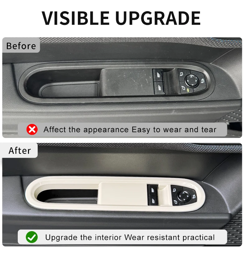 2 stücke Für BWM Mini Cooper F66 F67 Cabrio 2024 2025 Auto Fensterheber Panel Dekorative Shell Auto Innen Dekoration zubehör – Detail 4