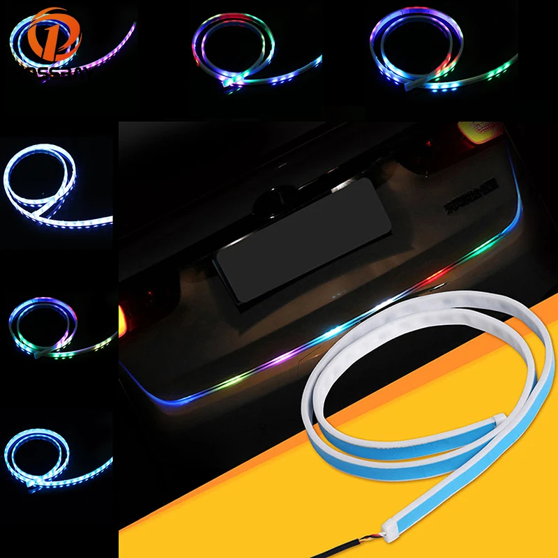 Светодиодная цветная лента POSSBAY 1 2 м RGB для багажника автомобиля поворотный свет