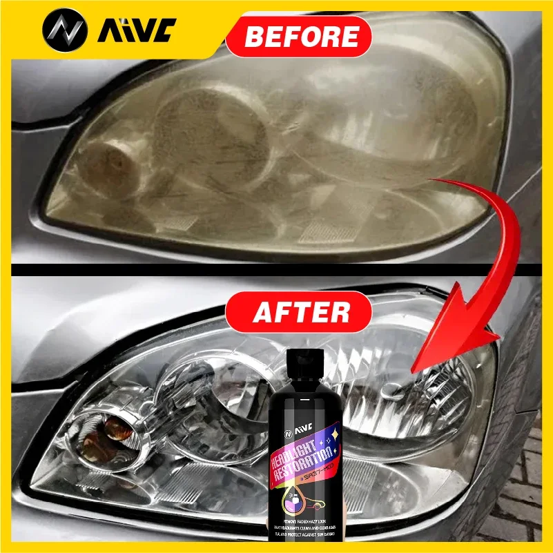Headlight Lens Restorer Headlight Restoration Kit Polishing Repair Clean Coating Car Light Remove Oxidation Scratch Aivc