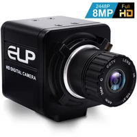 ELP 8MP Webcam With Fixed Focus 4/6/8/12mm CS Lens IMX179 Camera Industrial Full HD Mini PC Camera for Windows,Linux,Mac 1