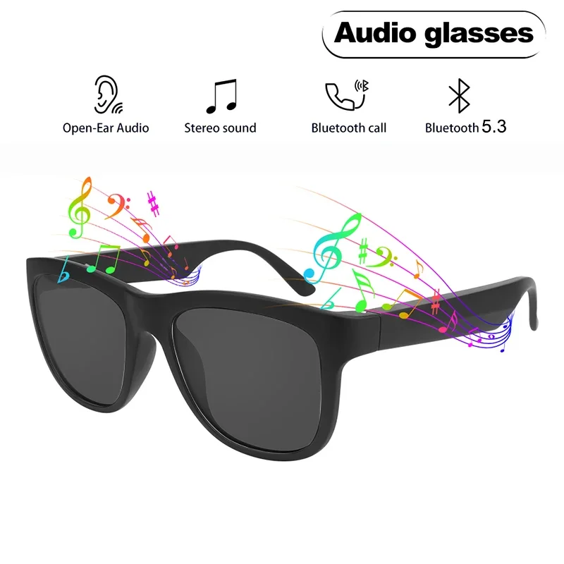 Smart stereo headset Bluetooth glasses retro polarized sunglasses