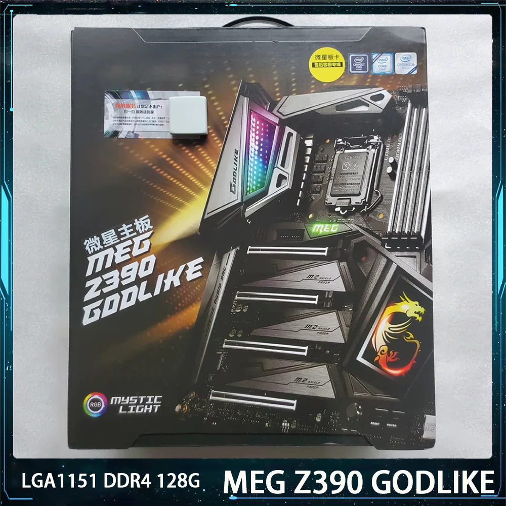 

New MEG Z390 GODLIKE For Msi LGA1151 DDR4 128G SATR3*6 M.2*3 U.2 USB3.1 Support I9 E-ATX Desktop Motherboard Fast Ship
