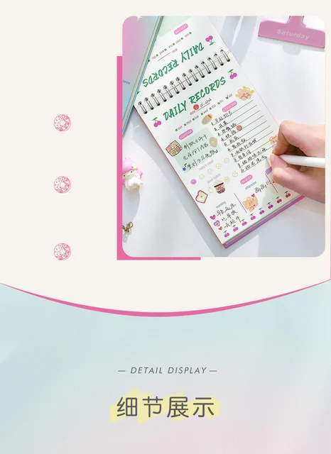 Notebook Agenda Weekly Planner Kawaii Stationery Libretas Bonitas