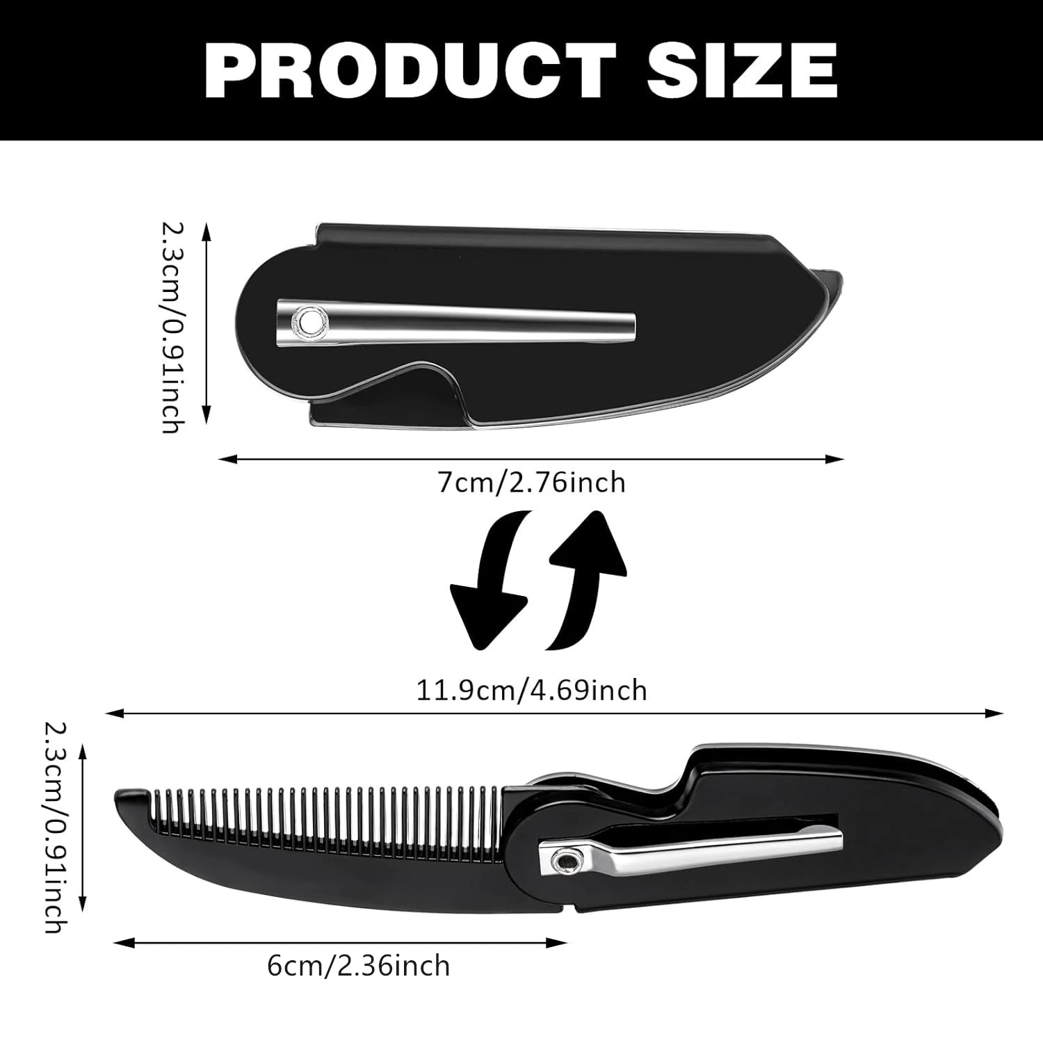 4 قطع/مجموعة مشط محمول قابل للطي لتصفيف الشعر والل...
