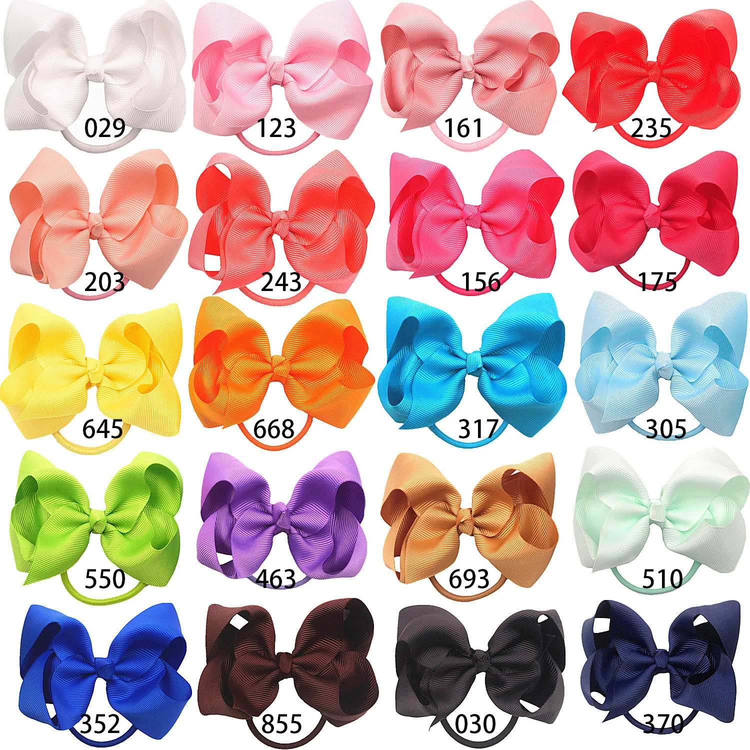 

4.0 Inch 20Pcs/Lot KnotBow Girl Hairbands Elastic Headbands For Girls Large Ribbon Bows Ponytail Holder Party Accessories