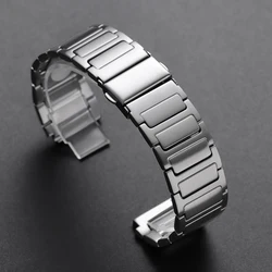 Stainless Steel Quick Release Watchband with Universal Flat End Design - 22mm (Silver)