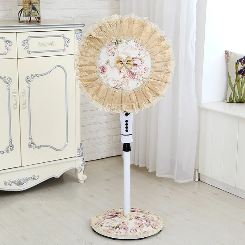 Creative Flower Pattern Electric Fan Dust Covers Protection Cover, Dust-proof European Lace Household Floor Fan Cover Kit