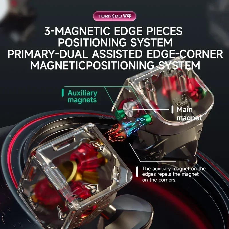 [ECube] QiYi XMD Tornado V4M 3x3 2024 Flagship Smooth Magnetic Magic Speed Cube QiYi XMD Tornado V4 Pioneer Version Puzzle Toys 5