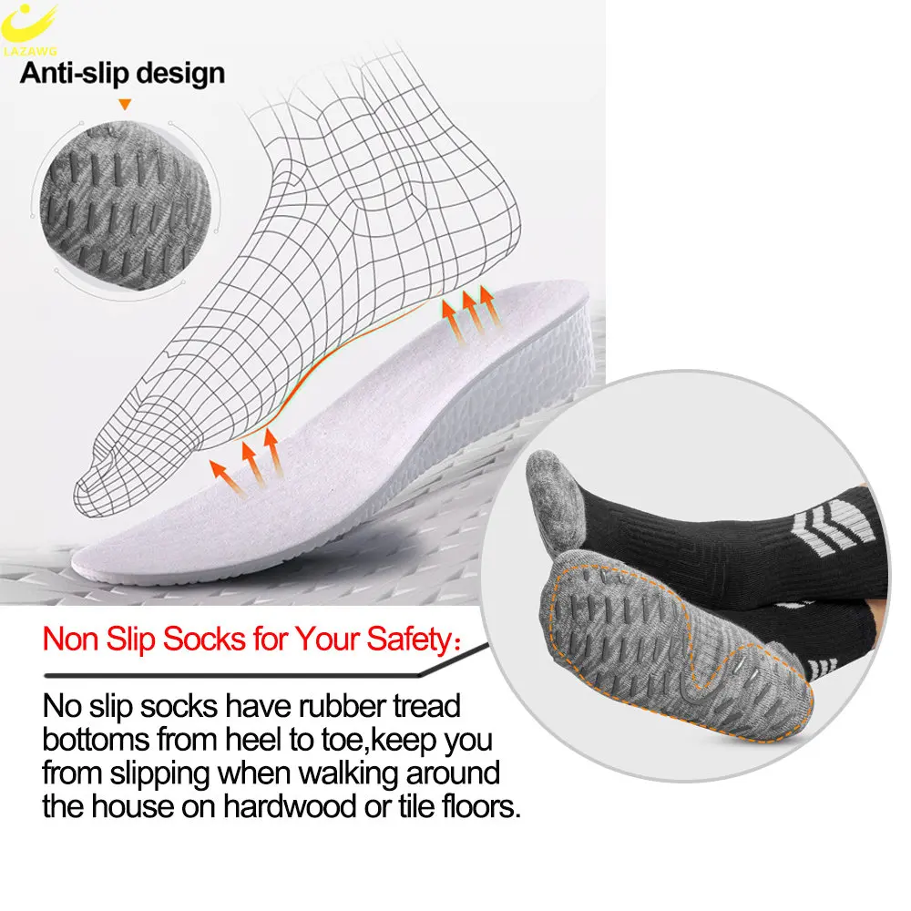 LAZAWG Running Sport Football Socks Sport Custom Socks Sport Running Skiing Sports Socks Men Fits All Non Slip Basketball Sock