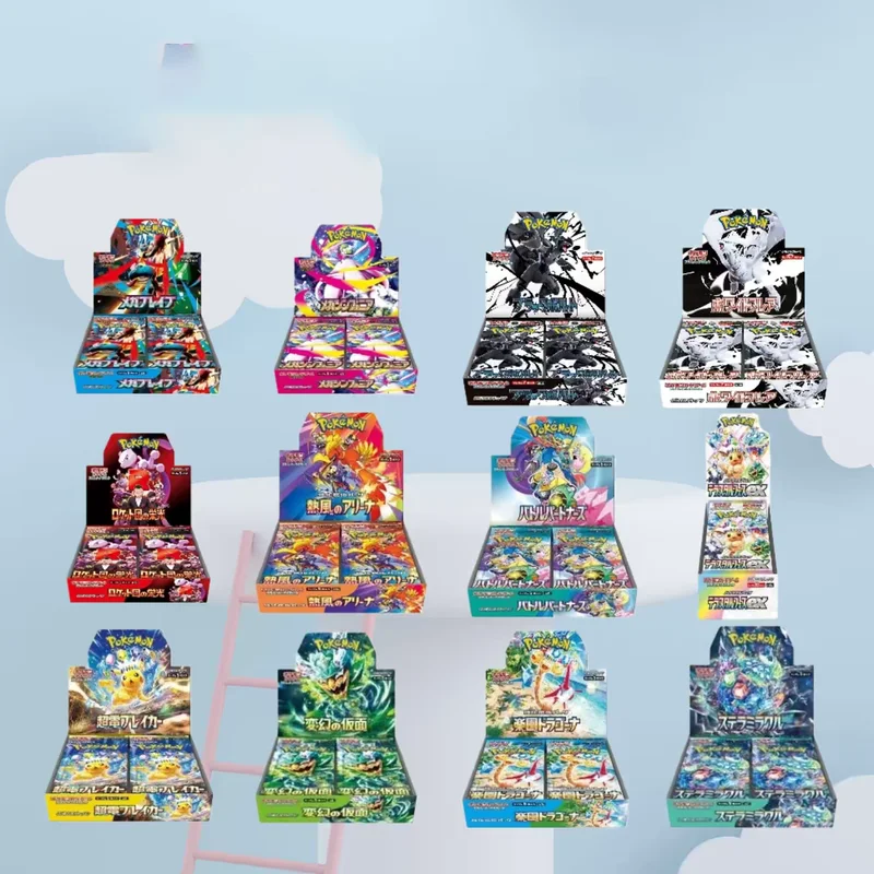 모든 시리즈 PTCG 트레이딩 카드 게임 부스터 팩 심플리파이드 스칼렛 바이올렛 쥬얼 팩 겐가 선물 밀봉 박스 장난감 선물
