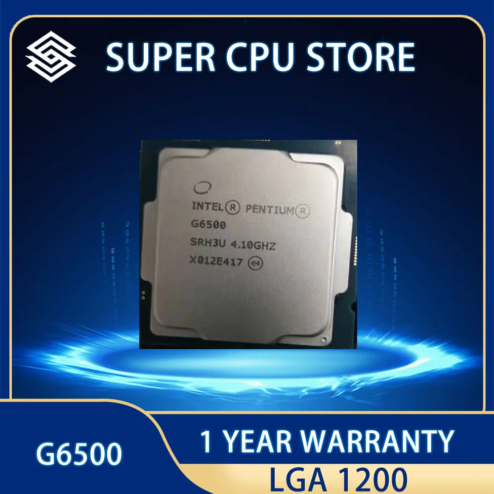 

Процессор Intel Pentium G6500 4,1 ГГц двухъядерный четырехпоточный ЦПУ 4M 58 Вт LGA 1200