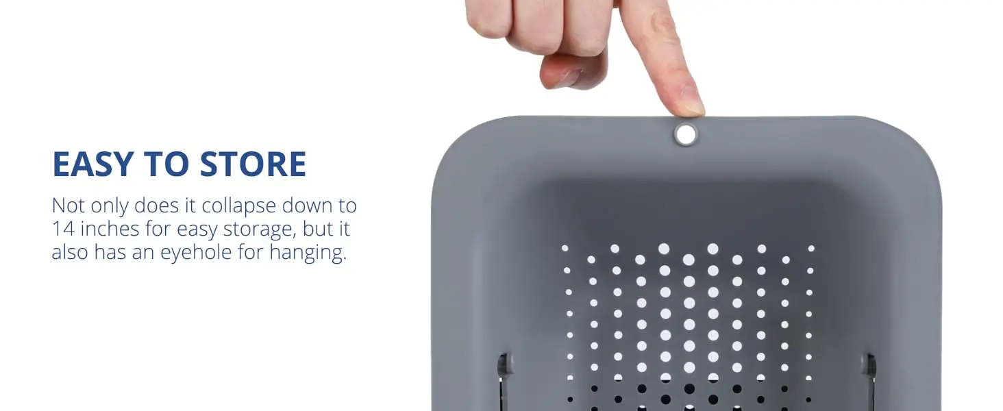 Easy to Store Sink Colander Basket