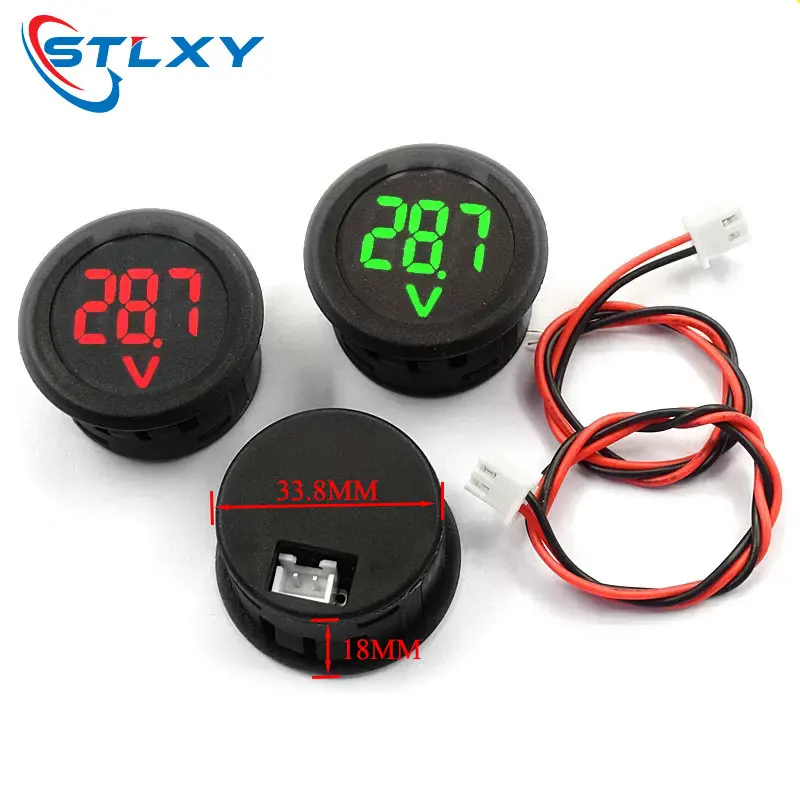 DC-4-100V-LED-Digital-Display-Circular-Two-wire-Voltmeter-DC-Digital ...