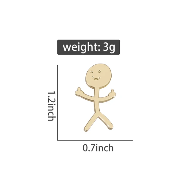 Middle Finger Pin Brooches Lapel Badge 1