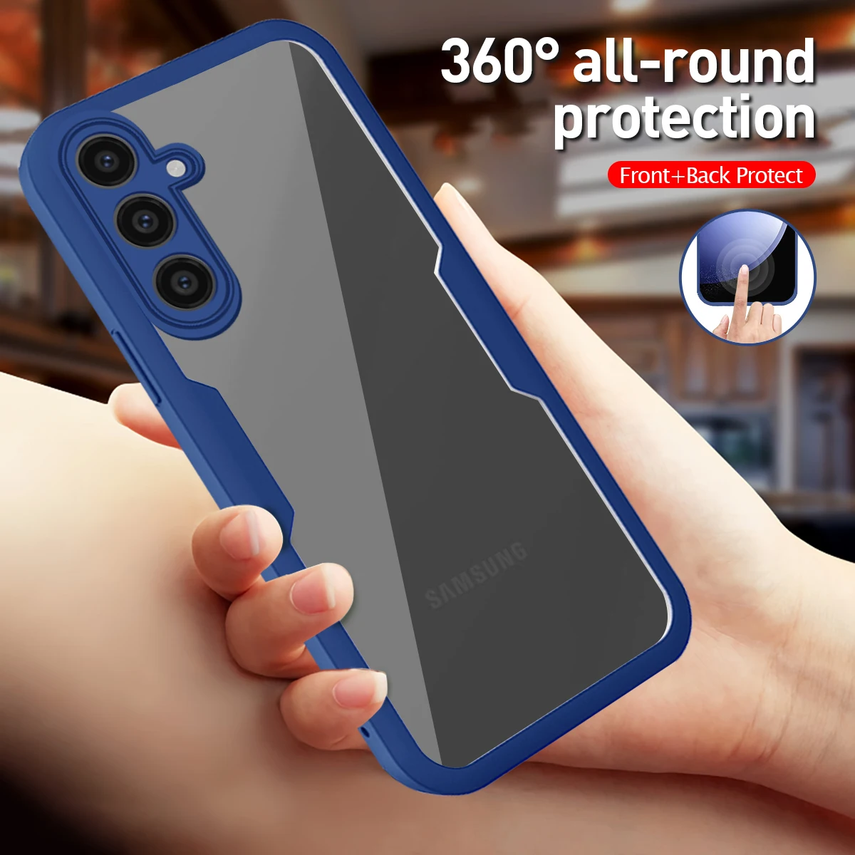 For Samsung Galaxy S23 Fe Case 360° Front Tpu Back Pc Clear Cover Samsang S23Fe S 23 F E 5G Double Side Shockproof Fundas Capas