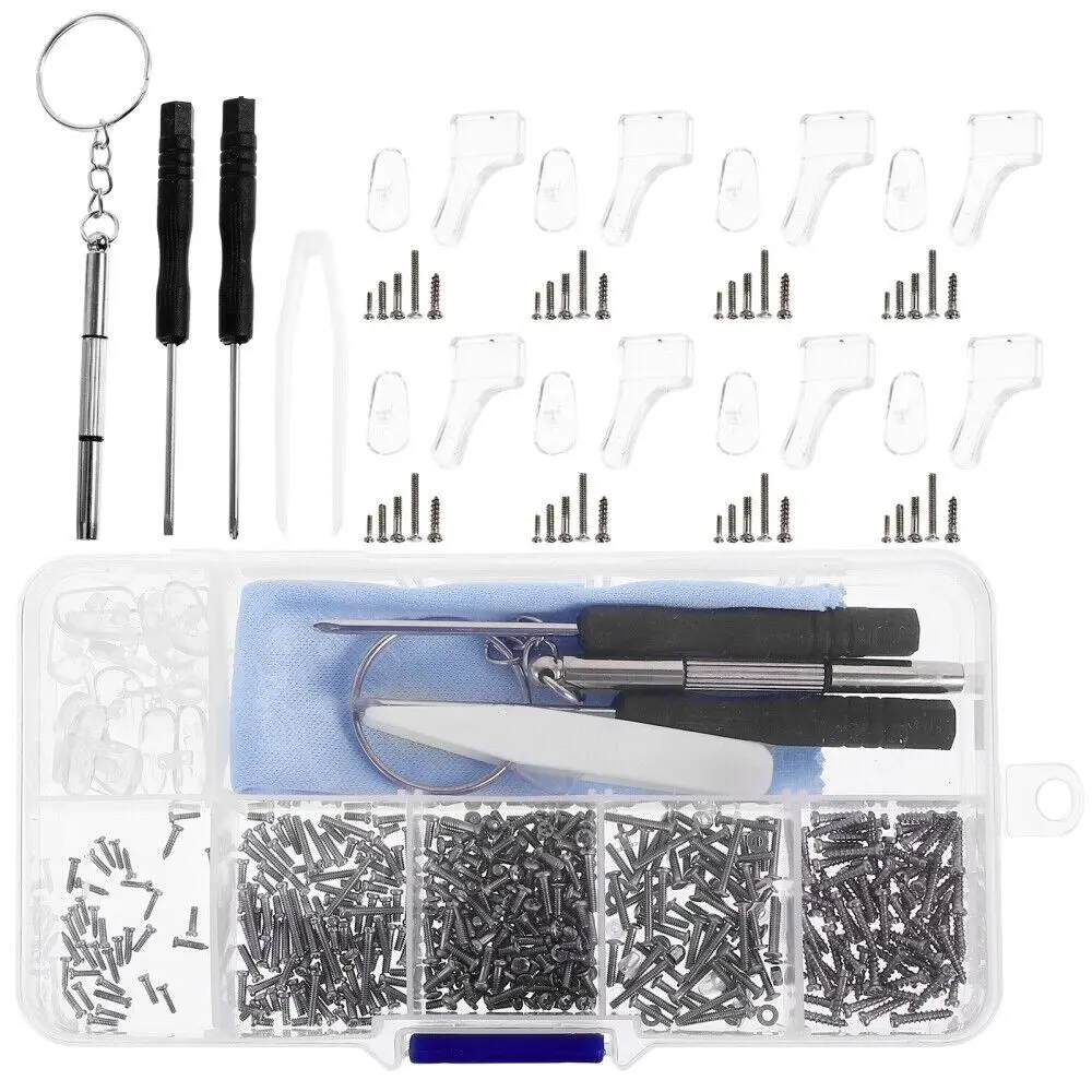 

Stainless Steel Eyeglasses Repair Set Silicone Ear Hook Eyeglasses Frame Repair Tool Box Eyeglasses Accessories