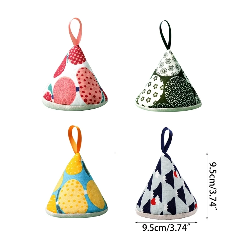Mini Oven Mitt Triangle-Pot Handle-Cap Anti-scalding Pot Knob-Cloth Cover Holder