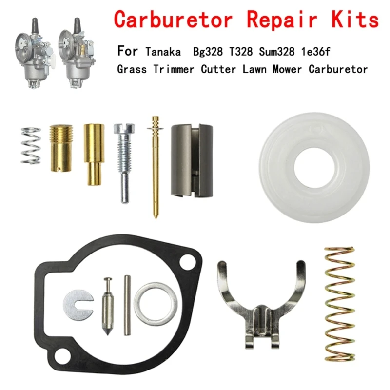 Universal Carburetor Repair Kit Fit for Bg328 T328 Sum328 1e36f Grass Trimmer Cutter Lawn Mower