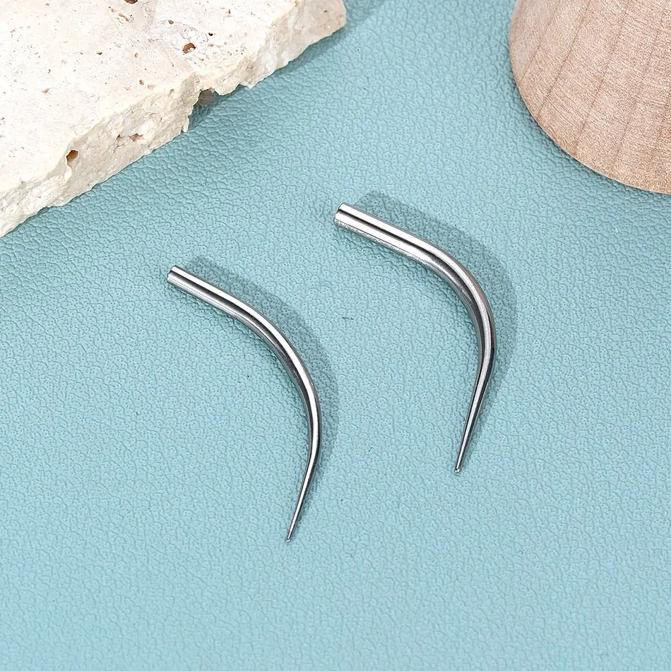 10 Teile/los Edelstahl Einfügung Kegel Einfach Für Gewinde Threadless Piercing Ohrringe Schmuck Tragen Einfache Werkzeug 14/16/18/20G – Detail 3