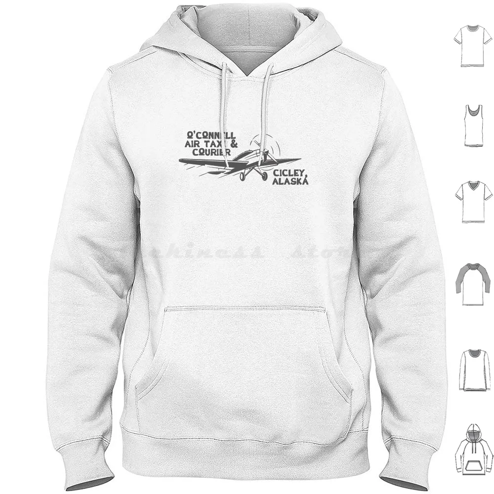 O'Connell Air Taxi Courier Felpe Con Esposizione Del Nord Manica Lunga Esposizione Del Nord Cicely Alaska Cicely Maggie Oconnell