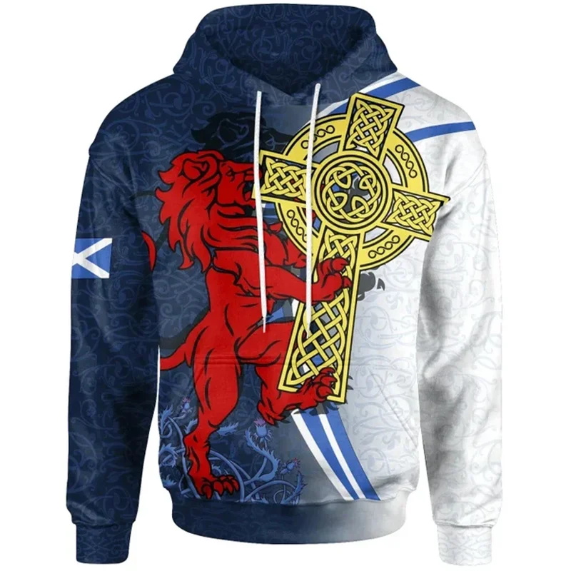 Scots Print Zipper Hoodie - Luckenbooth Thistle And Lion Style Zipper Hoodie main image 1