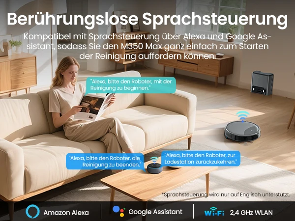 LEFANT M350 Max Roboterstaubsauger mit Saugstation, 10000 Pa No-Go-Zone, Wischfunktion, ideal für Tierhaare und Hartböden – Detail 12