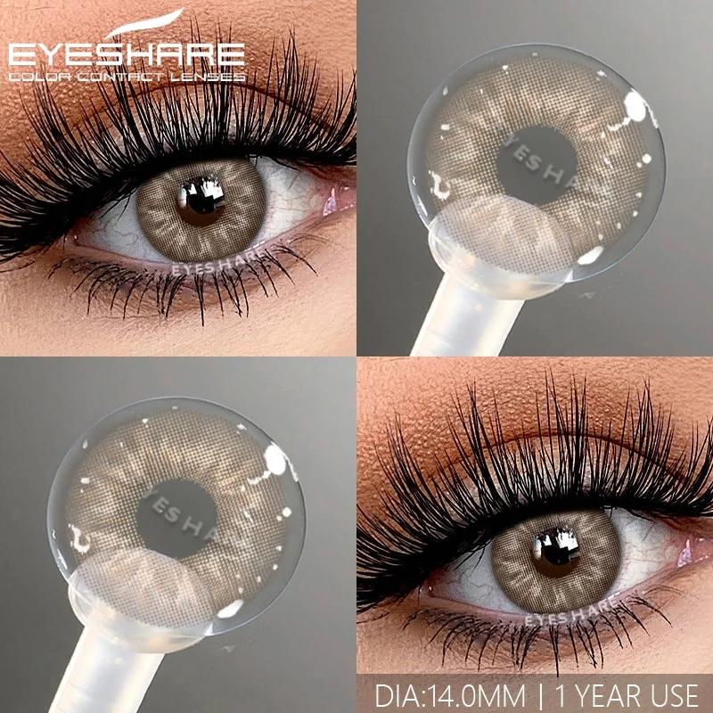 EYESHARE 1 Paar farbige Kontaktlinsen für Augen, natürliche blaue Augenlinsen, kosmetische grüne Kontaktlinsen, jährliche braune Augenlinse, graue Linsen – Detail 19