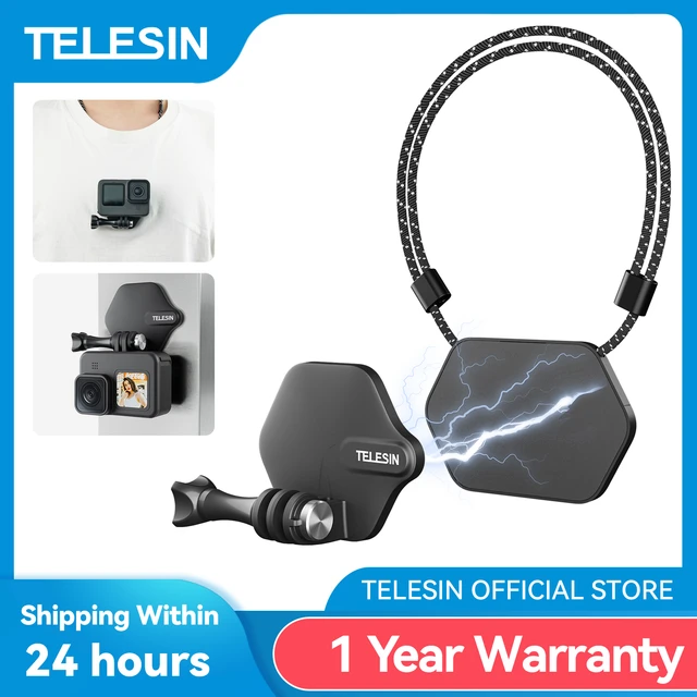 TELESIN-Support de cou magnétique pour caméra GoPro Action 3 Insta360 Bery,  dégagement rapide - AliExpress