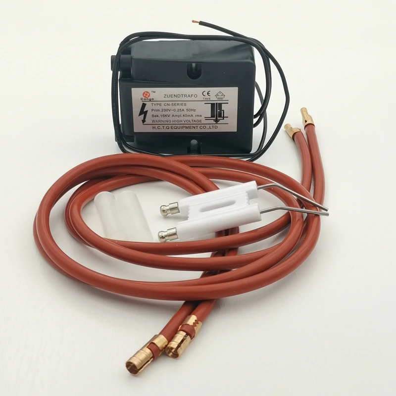Waste Oil Ignition Burner Accessories 2pcs * 1m High-tension Cable Ceramic Ignition Needle High Pressure Package Transformer