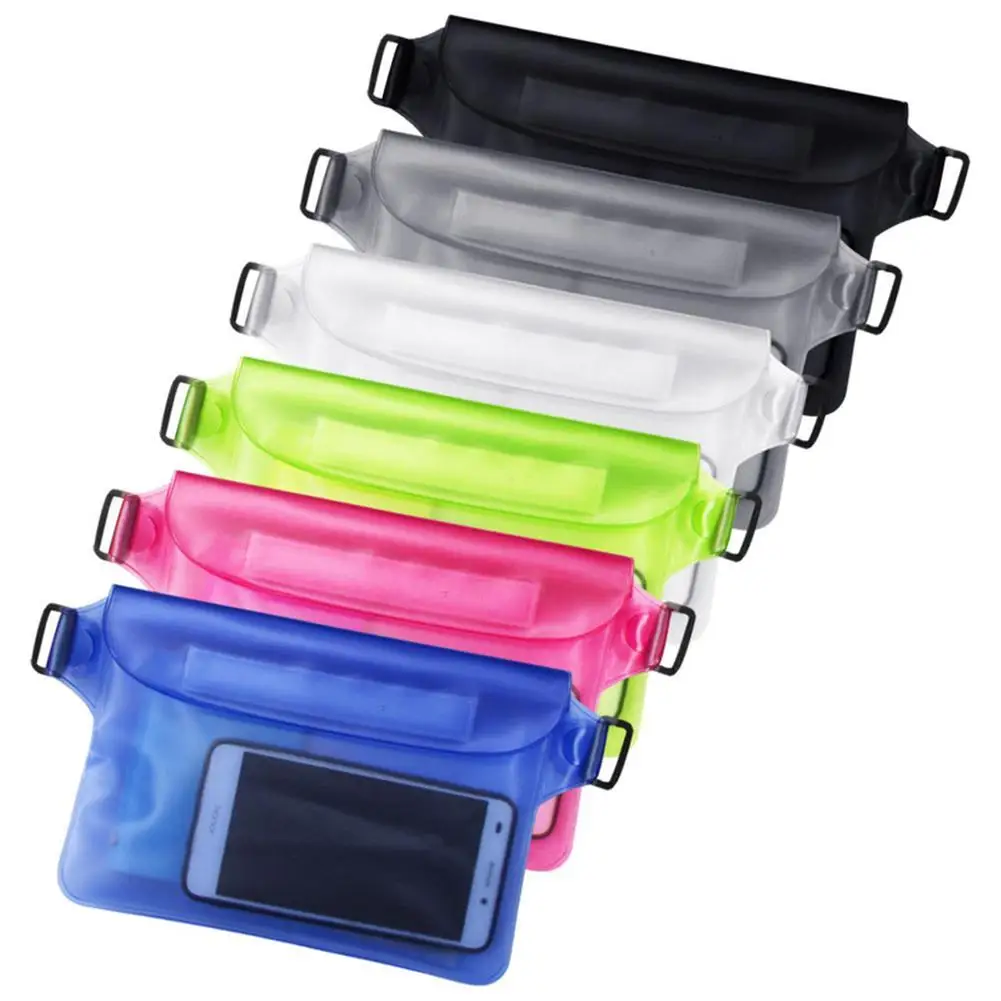 Waterproof Pouch Waist Bag 3-layer Sealed Mobile Phone Storage Bag Outdoor Beach Accessories 18 x 22cm yiyuan red blue and white sealed gas nozzle game volleyball non slip soft outdoor beach volleyball inflatable needle