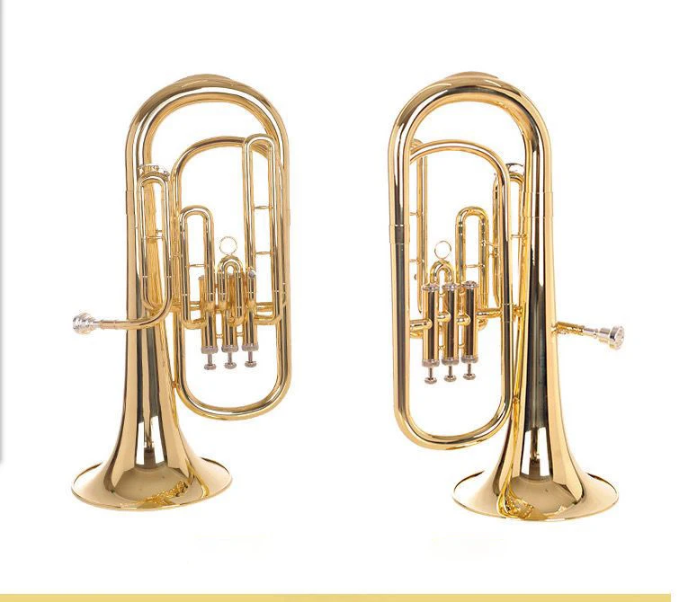 Japan original 110 Brass gold-plated baritono B-flat tenor professional-grade tone three-key euphonium instrument trumpet horn