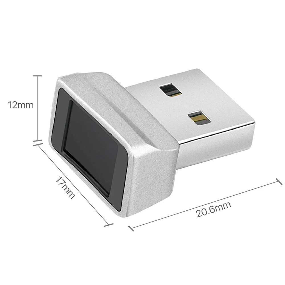 금속 생체 인식 스캐너 자물쇠 휴대용 USB 미니 지문 판독기 모듈 Windows10/11용 노트북 PC 지문 판독기 장치