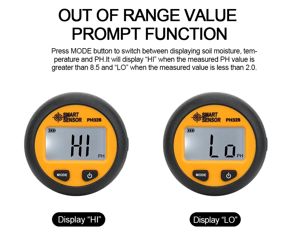 3 In 1 PH328 Soil Acidity Tester Digital Humidity Temperature Tester for Plant F